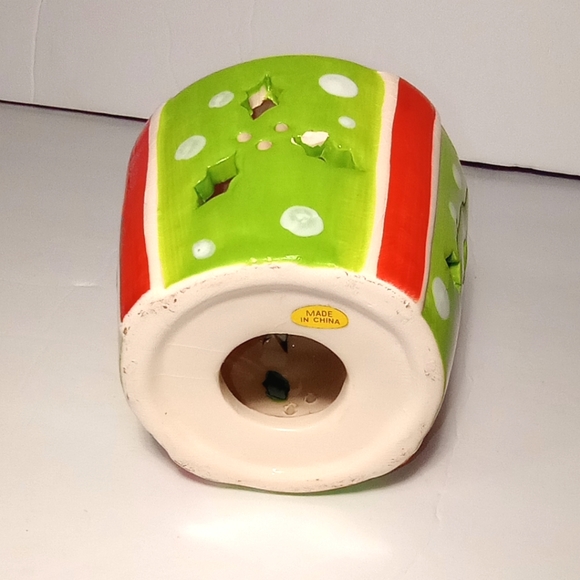 Christmas Holiday Ceramic Polka Dot Print Ceramic  Decor Present - Picture 6 of 6